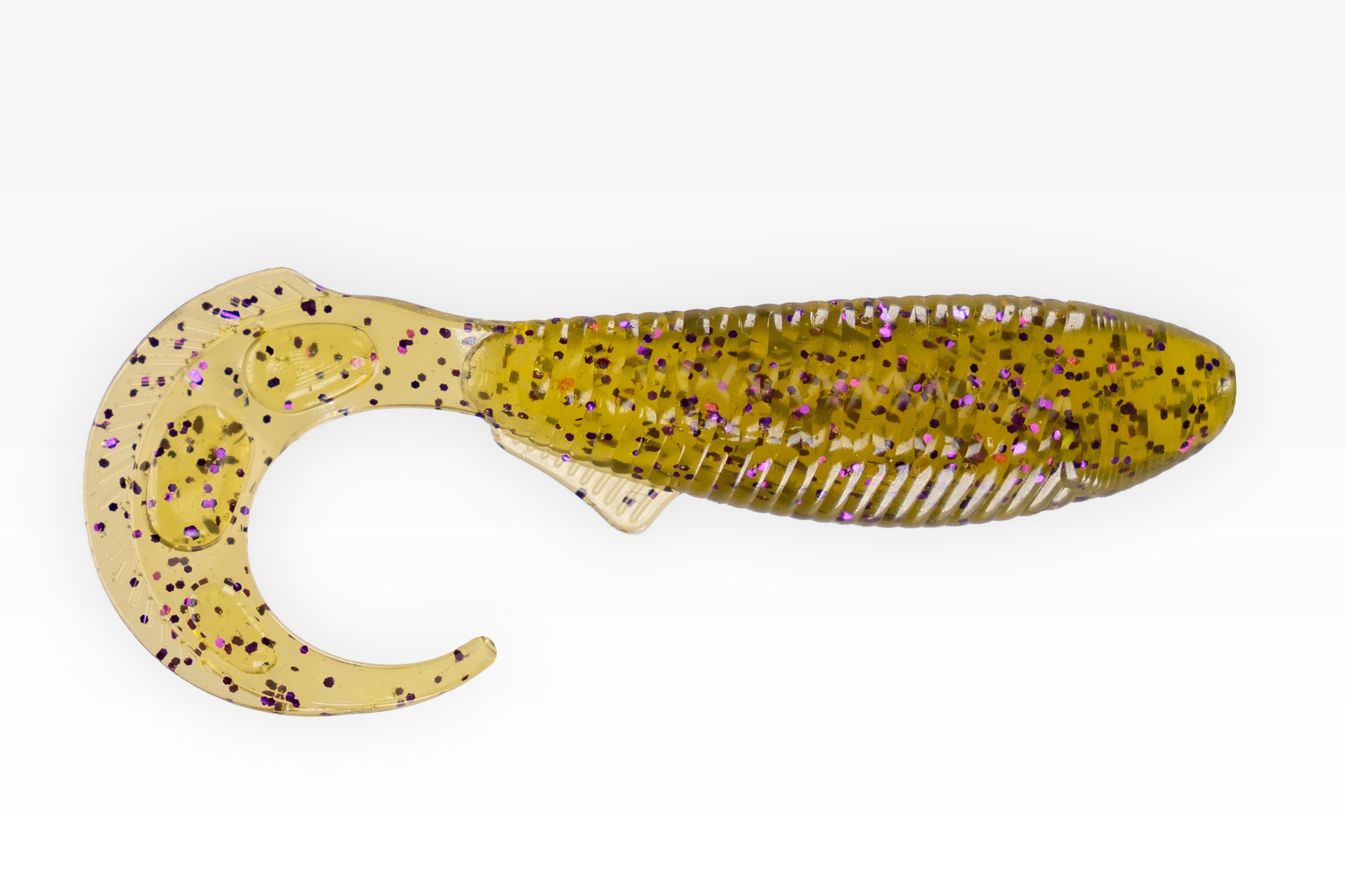  3.1" WhipWad in Green Pumpkin / Purple Flake