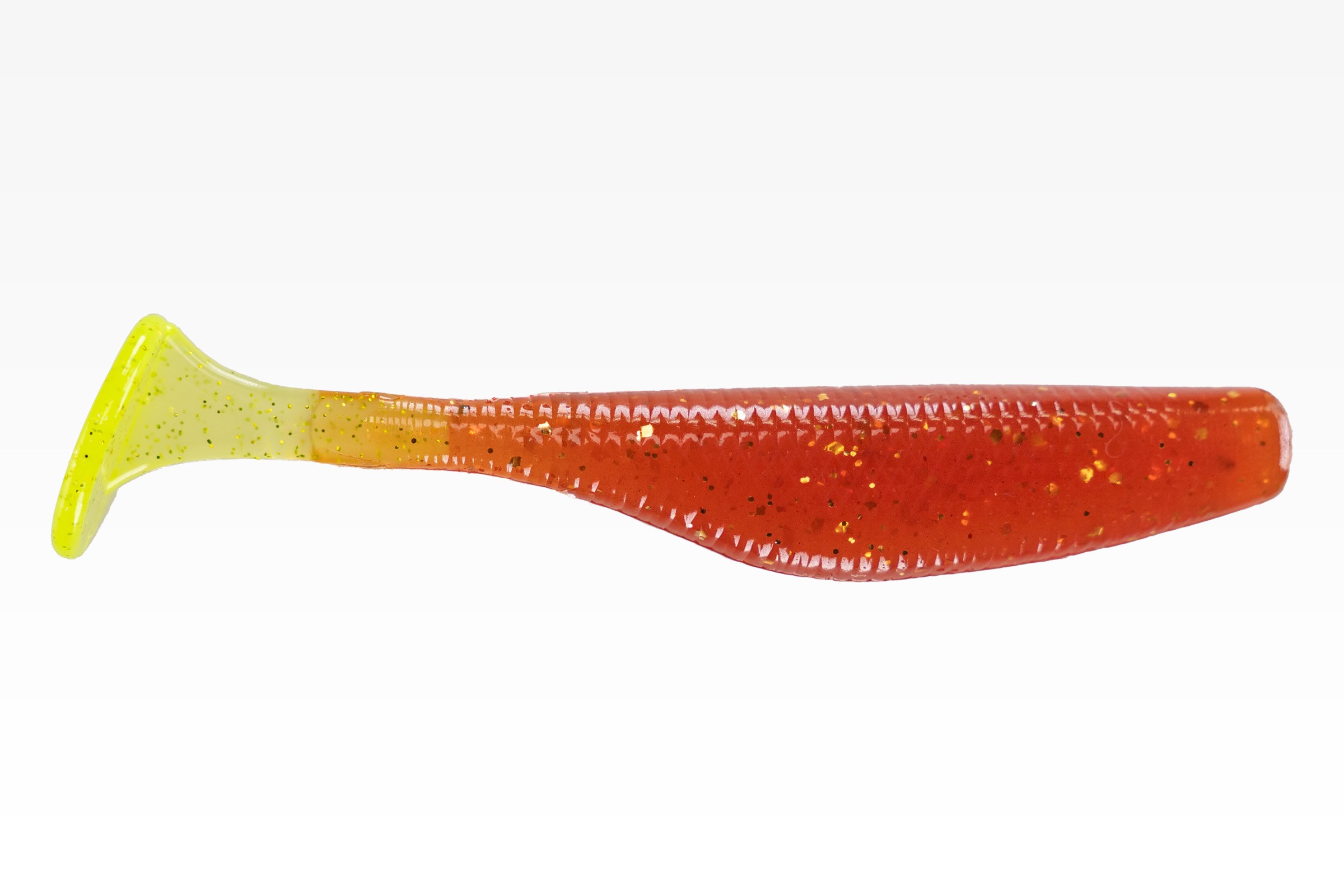  3.8" RipRap in Root Beer / Chartreuse Tail