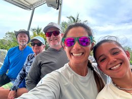 Family and friends fishing
