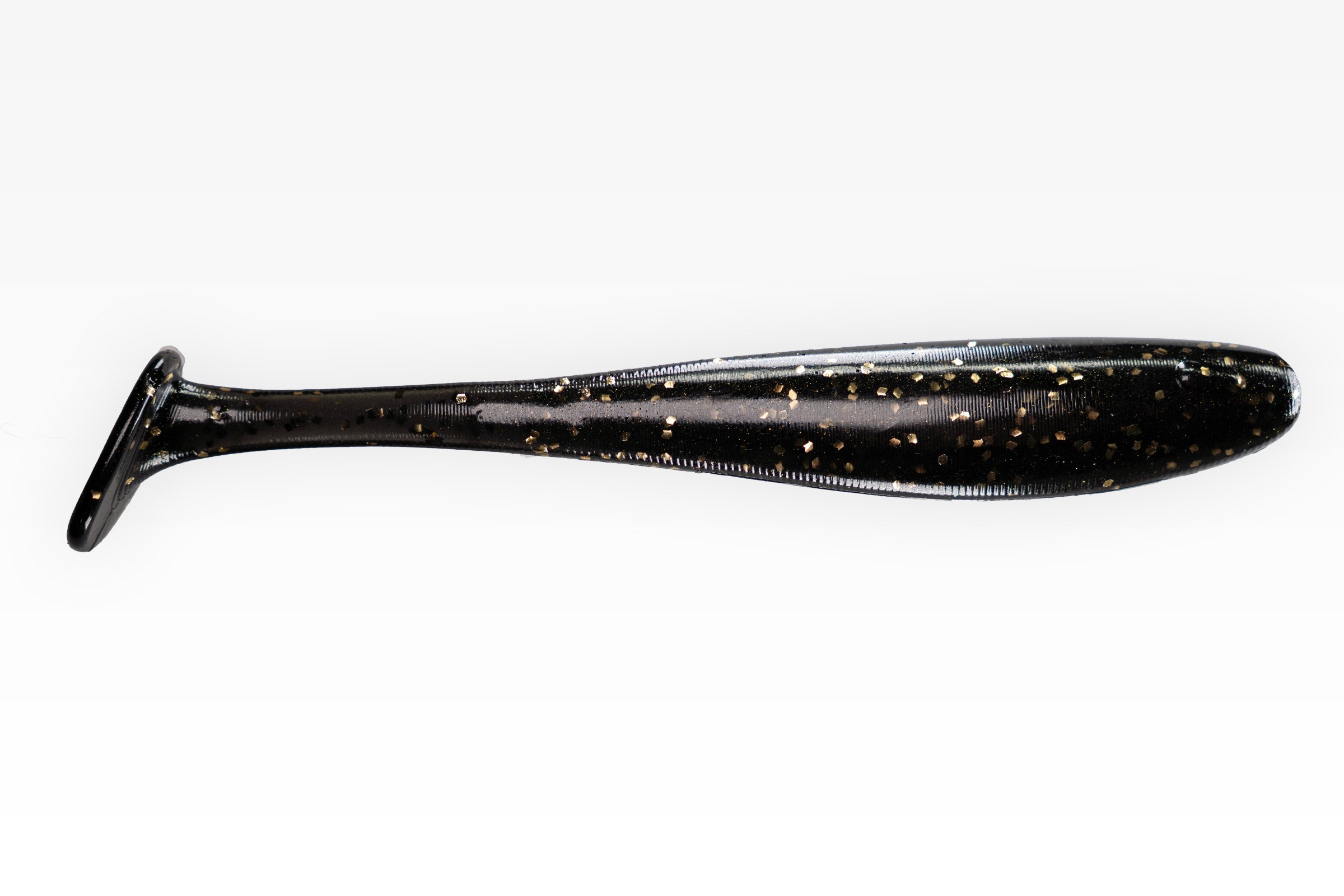 5" Slick Paddle Tail in Black & Gold