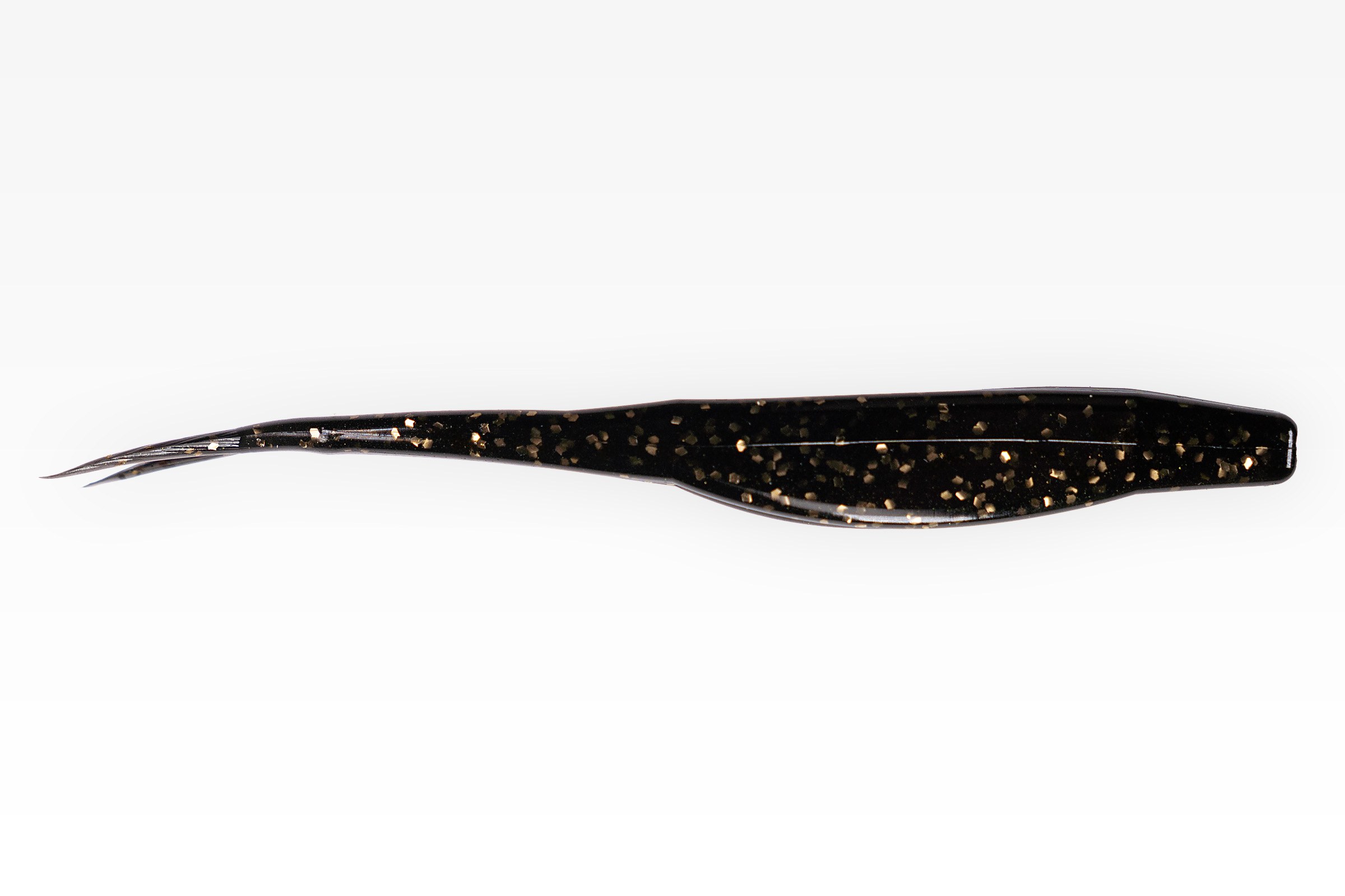  5" Split Tail Shad in Black & Gold